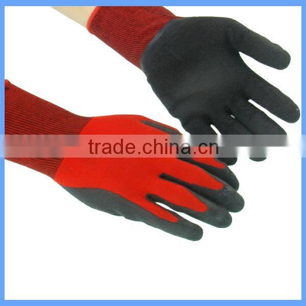 Wholesale Seamless Knitted Comfortable & Breathable Non Slip Grip Latex Palm Coated Bamboo Fiber Safety Gloves For Working