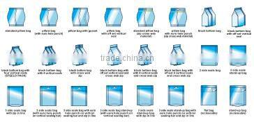 Granular, sheet, roll or irregular products such as candy, cookies, coffee, peanuts, , seeds, potato chips automatic sack packin