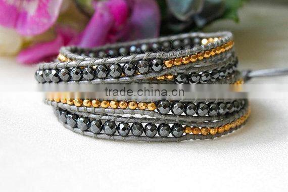 Sunny Earthy beads with Wrap Braceletlet