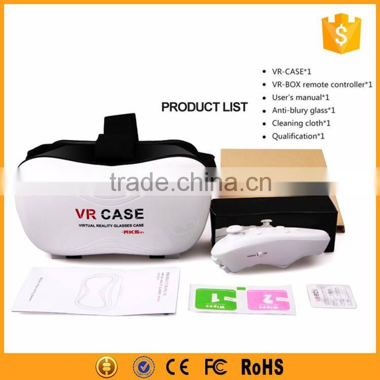 Plastic 3d glasses vr headset with head strap for mobile phone