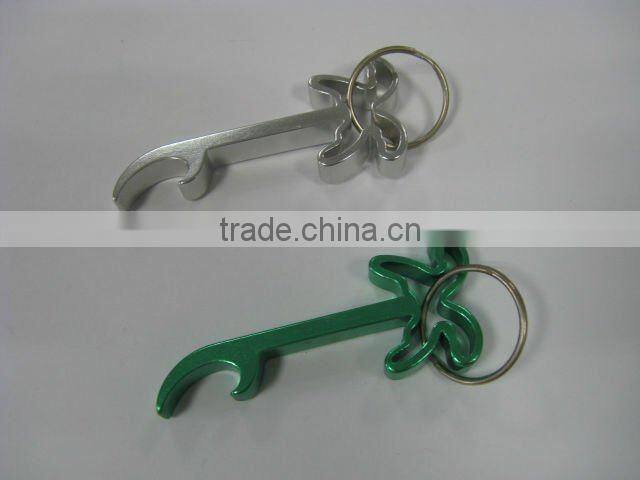 supply various cheap hot sales promotional aluminum bottle opener with keychain