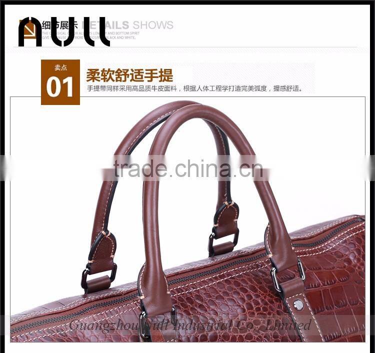 Mens Tote Travel Genuine Leather Oversized Wear-resist Travel Duffle Weekend Bag