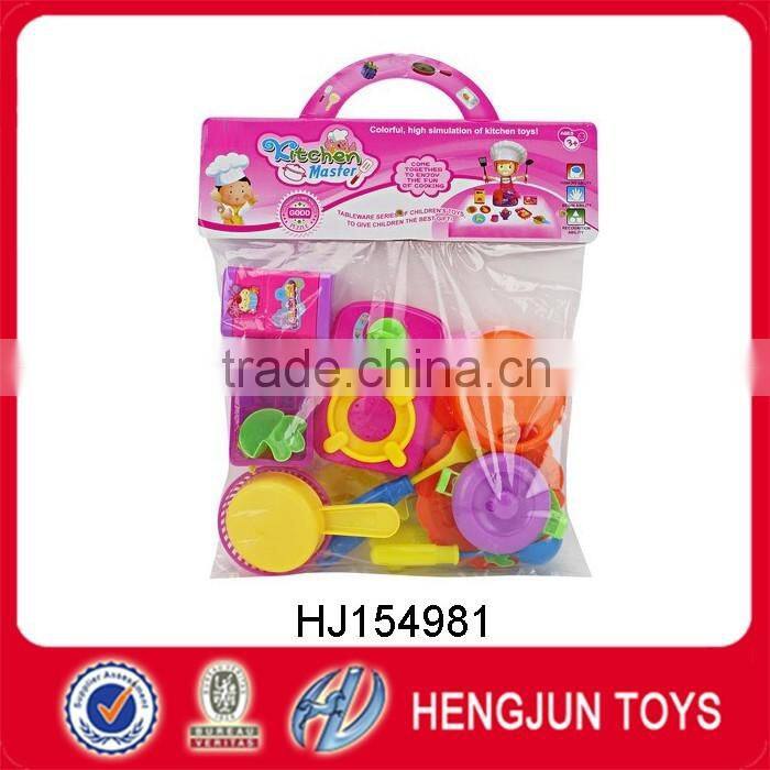 children plastic toy color tableware toy for kitchen