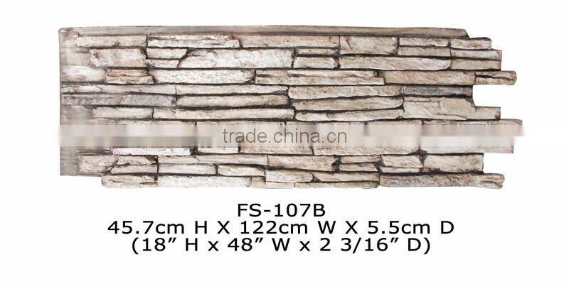 Polyurethane High Quality beautiful decorative pu stone panel