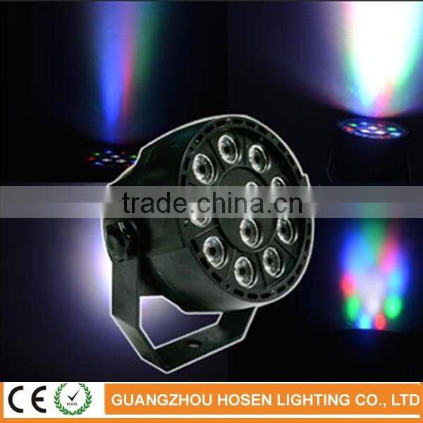 RGBW Plastic Indoor wedding party disco stage LED Par Light 12pcs*1w led effect par can light