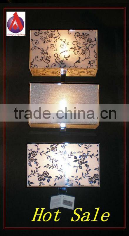 creatively design black fabric metal wall lamp modern