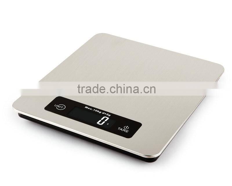 5kg slim electronic kitchen weighing scale stainless steel weighing food scale lightweight with milk measure and tare function