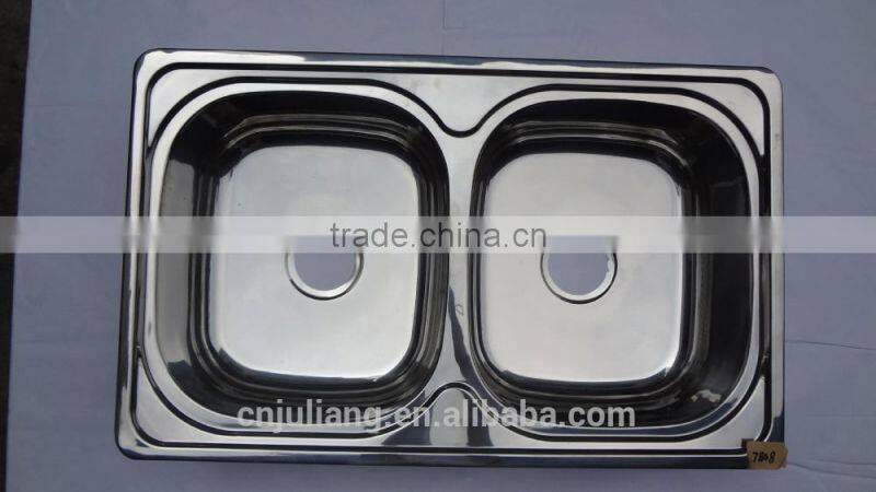 Handmade Double Bowl Stainless Steel Kitchen wash basin