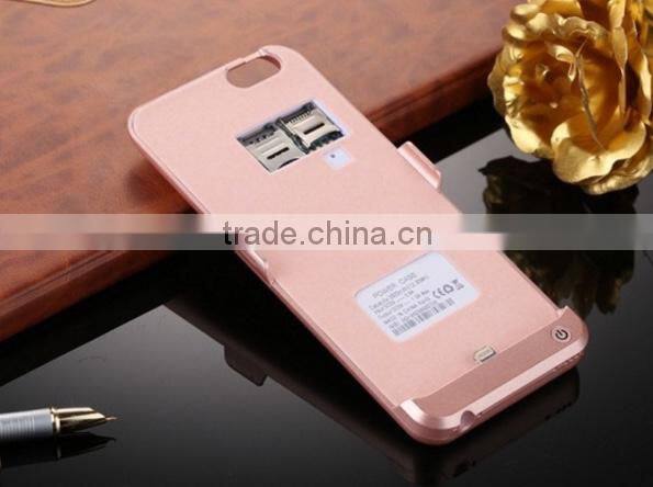 238-Battery Phone 6/6s Case Cellphone Dual Sim Back Cover Power Bank Case For 6/6s With 35000mah