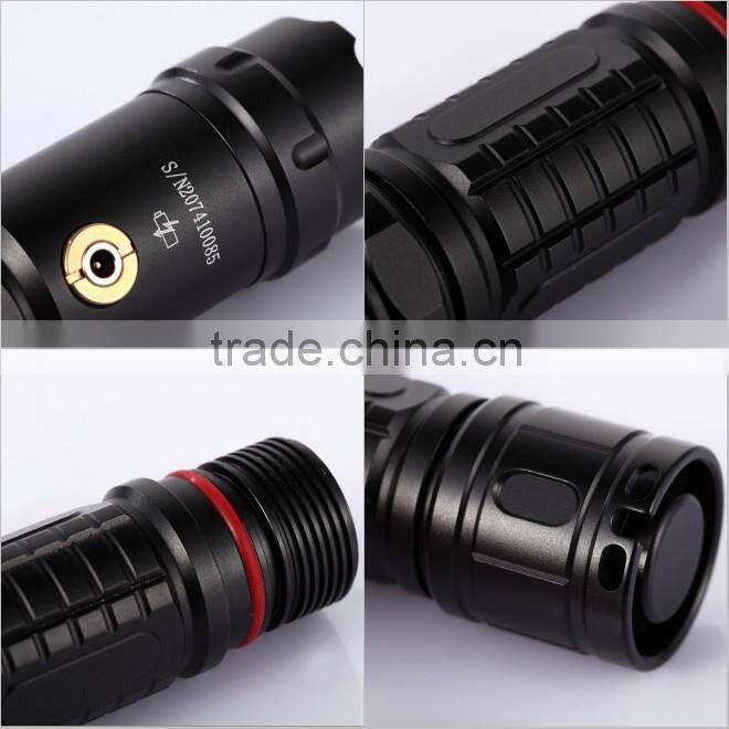 TANK007 army torch light rechargeable led torch light portable relight rechargeable book light