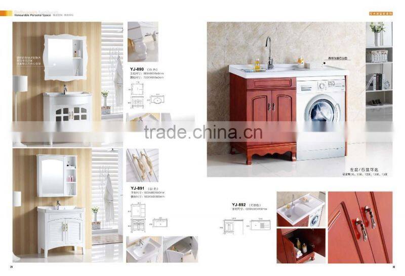 Simple design! waterpproof solid wood low price modern bathroom cabinet