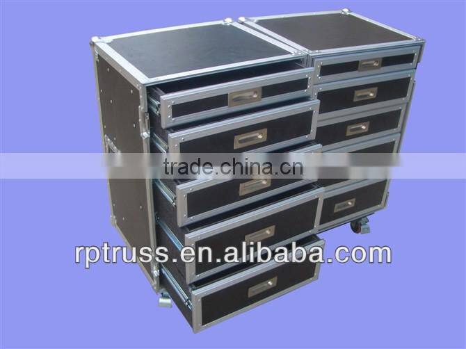 Drawer aluminum drawer flight case/aluminum road drawer flight case