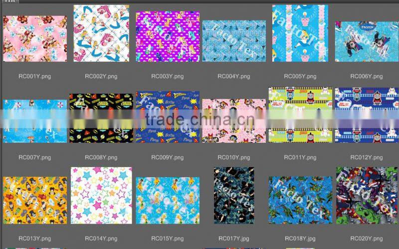 Printed Customized cotton jersey panels print fabric