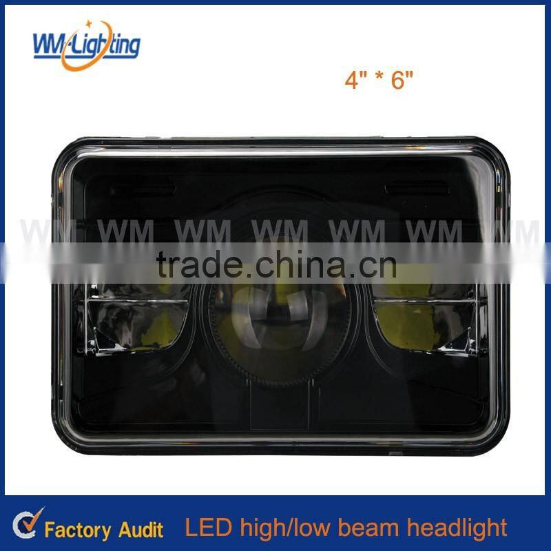 4inch * 6inch square headlights LED sealed beam high/low beam for jeep headlight