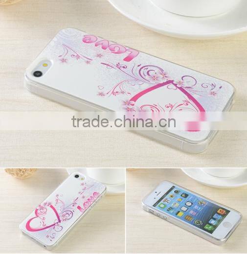 Color print soft TPU case cover for iphone 5/5S