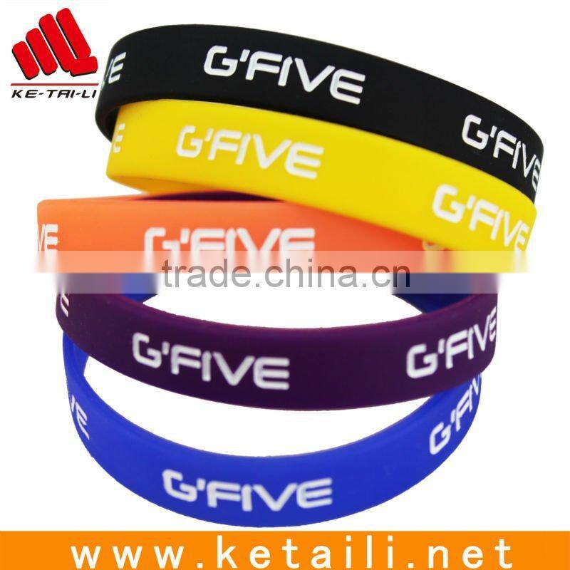 personalized silicone bracelets band for athletes/sportsman hand chain strap