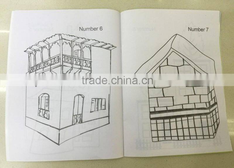 2016 new-model eco-friendly high quality child cartoon color filling book
