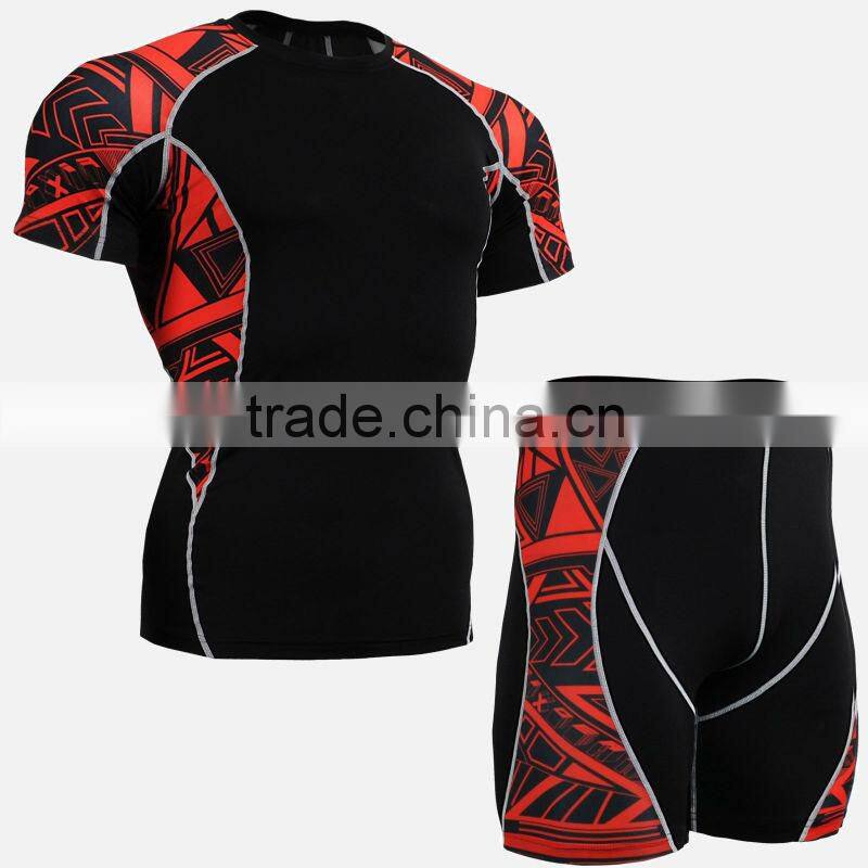 Compression base layer skin tight short sleeve athletic wear with low moq