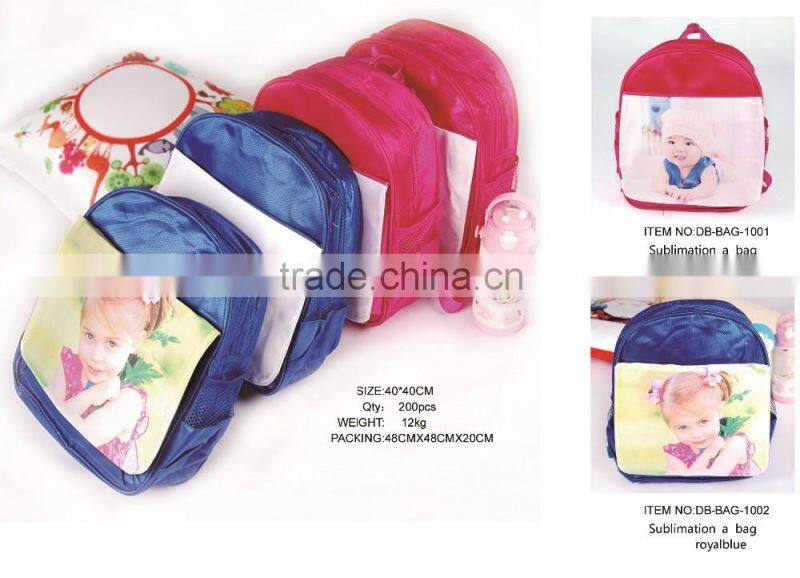 new design child school bag for dye sublimation printing