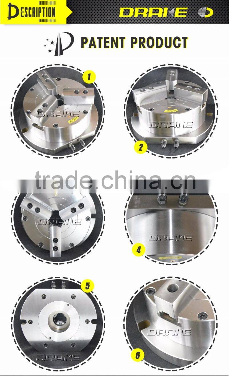 3 jaw vertical through-hole cnc hydraulic oil drill chuck small power chuck