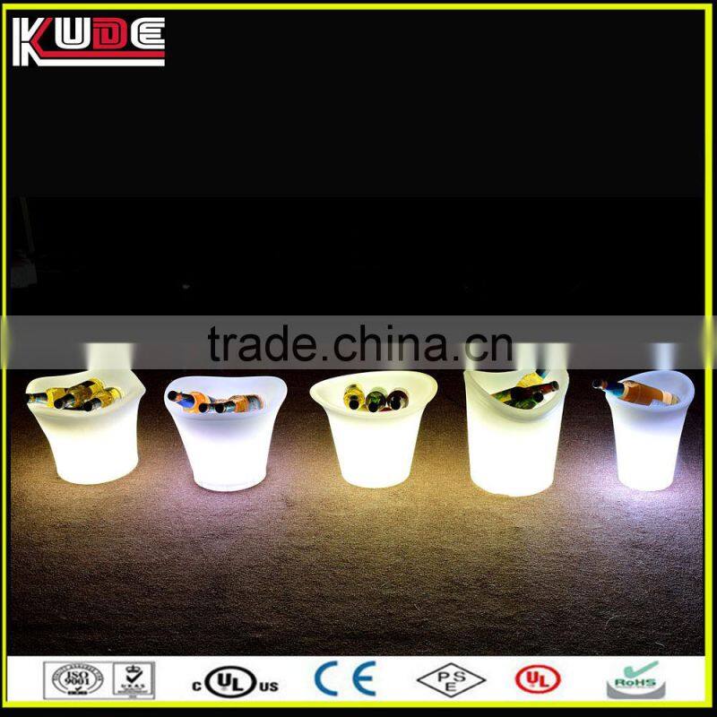 16 color changing luminous plastic beer rechargeable led ice bucket for party