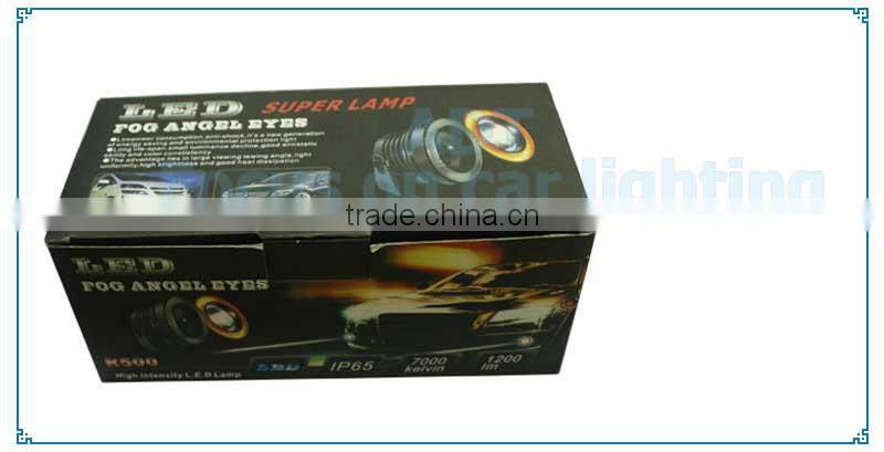 3 inch COB 10W LED Fog Lights with Blue COB Halo Angel Eye Rings Car DRL