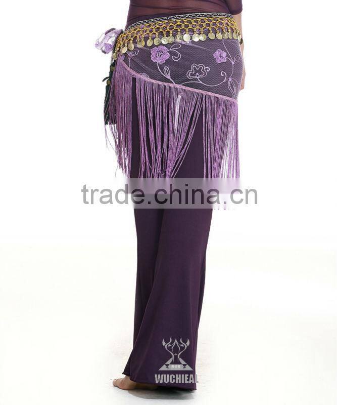 Cheap Comfortable Cotton Belly Dance Black Pants for Belly Dance Practice (QC10012)