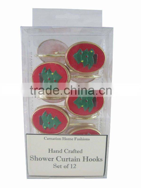 Shower Curtain,Christmas Time,Shower Curtain Hooks