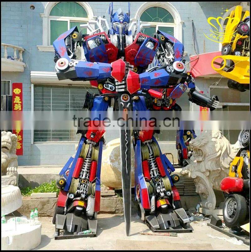 Transformers Optimus Prime Bumblebee robot movie characters FRP sculpture