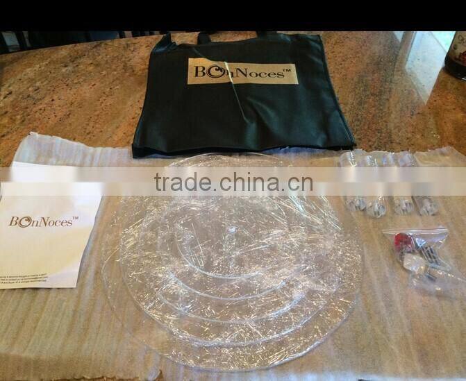 Five 5-Tier Clear Fruit Stand Wedding Cake Stand Dessert Stand for Good Quality