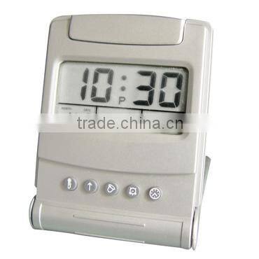 2014 new design promotional LCD small travel digital clock