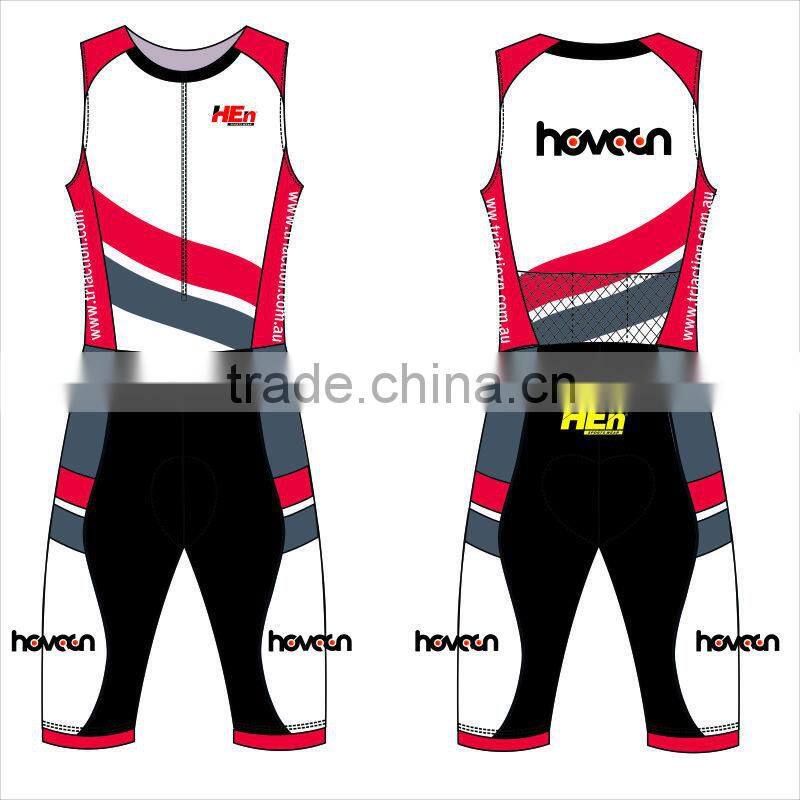 Professional custom design sublimation triathlon cycling wear with lycra