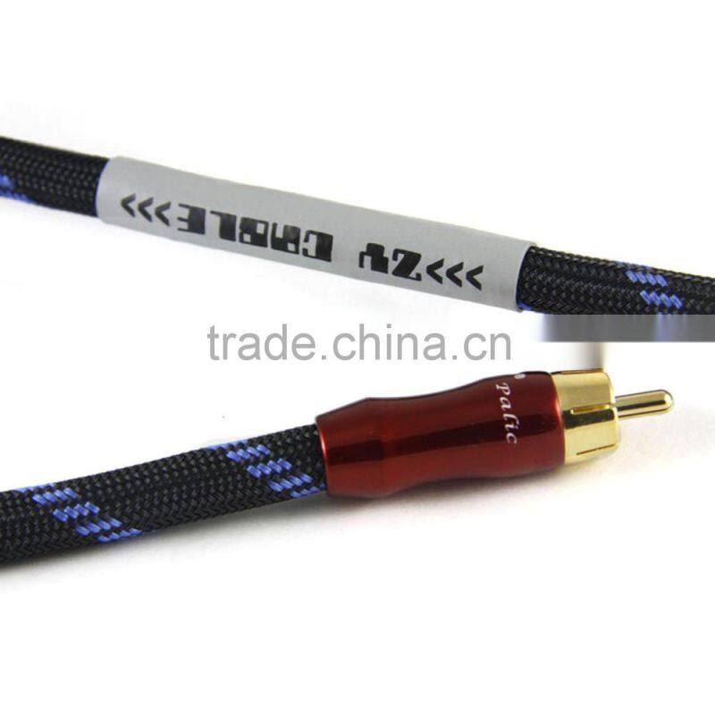 ZY ZY-020 HiFi Cable 2RCA to 2RCA Male Cables 2-Channel Signal Audio Cable