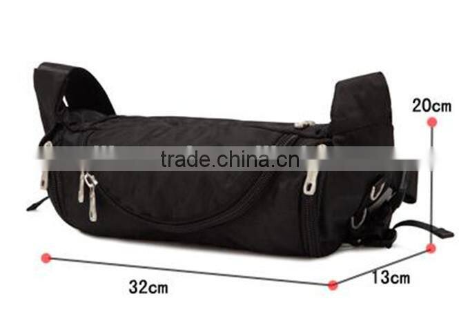 Single shoulder strap bag men big black bag fit belt single shoulder strap bag men