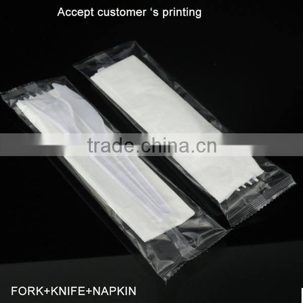 3 in 1 disposable restaurant spoon fork knife sets