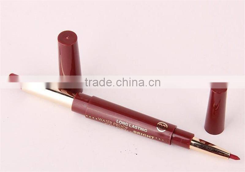 Music Flower Dual Purpose Lipstick&Lip Liner 12 Colors Waterproof Long Lasting Bright Colorful lipstick stick set