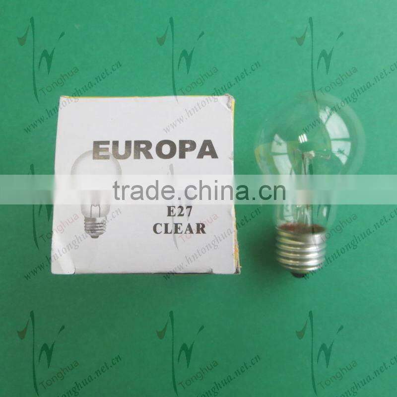 220-240V E27 60W Clear Bulb, Incandescent Lamp