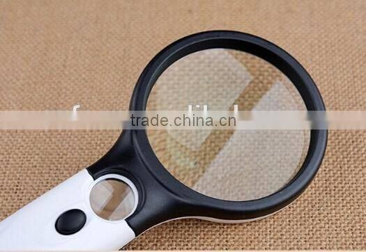 45X 3 LED Light Reading Magnifying / Handheld Magnifier / Glass Lens Jewelry