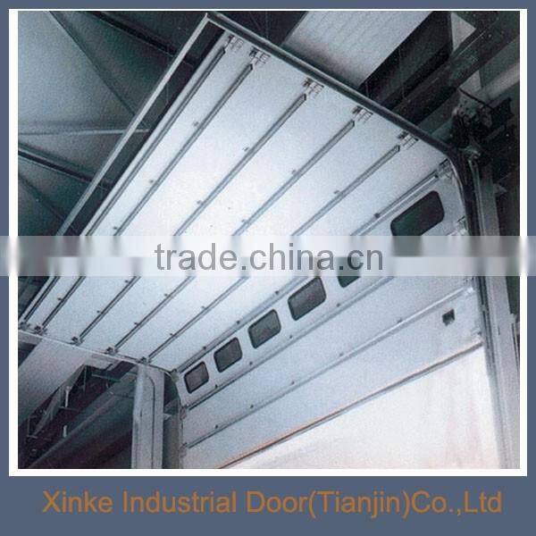 Automatic industrial warehouse double steel overhead sectional door /sliding door with top quality motor SLD-013