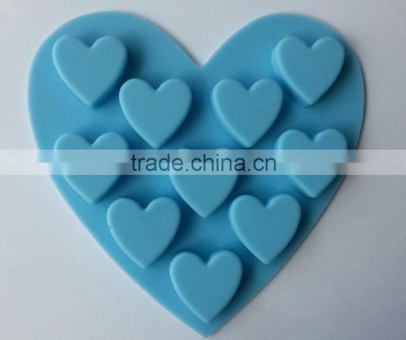 Cute food decoration heart silicone ice chocolate candy mold
