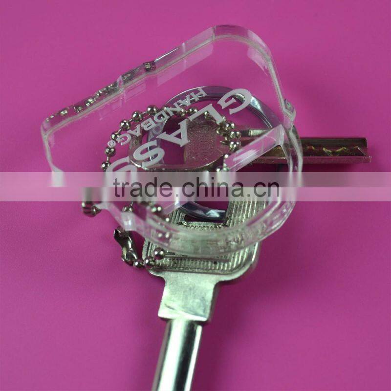 high quality custom clear acrylic keychain