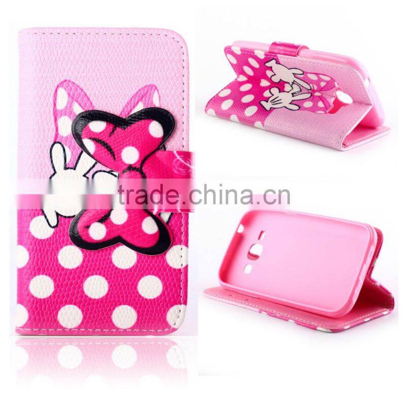 Wholesale For Samsung Galaxy J1 J100 Painted Style Leather TPU Case with Wallet Card Slots Free Shipping