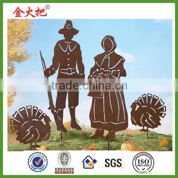 Thanksgiving Shadow Garden Metal Stakes