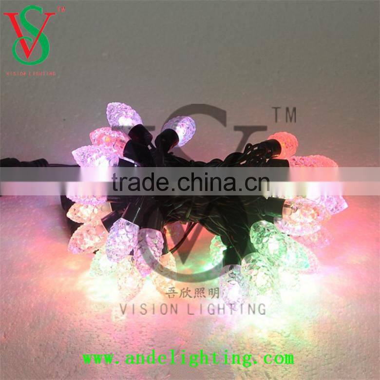 New LED pinecone String ball Light waterproof outdoor light RGB