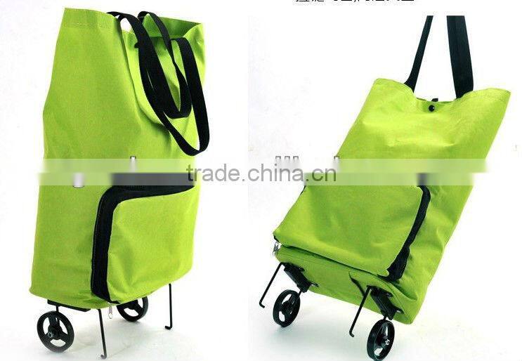Fashion Wheeled shopping foldable trolley bag