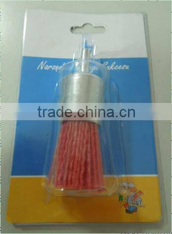 End brush with shaft, Abrasive filaments