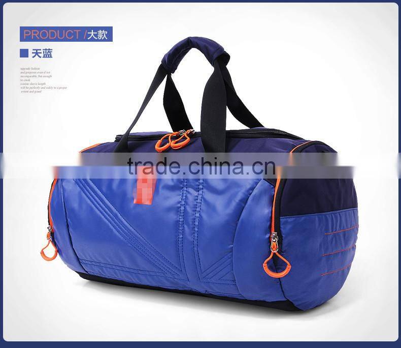leather travel bag, pattern sports bag with shoes compartment