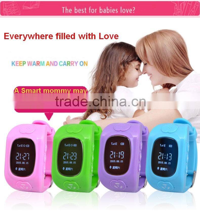 Hot sale emergency children Kids waterproof GPS tracker security smart wrist watch