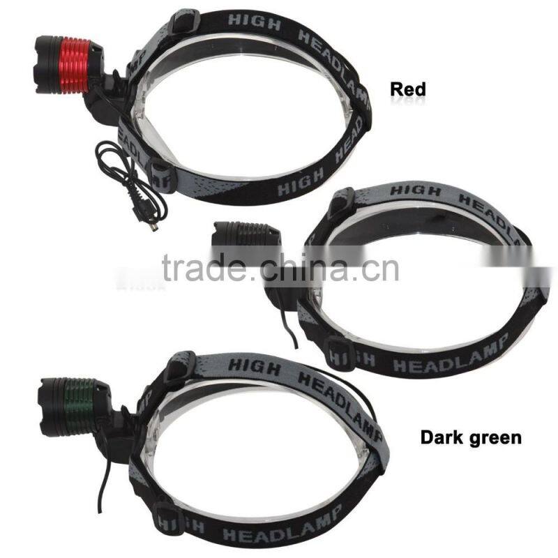 2000 lumen T6 Zoom Bicycle Light Rotation Focus Bicycle Front Lamp Rechargeable LED Headlamp Cycling Headlight Flashlight