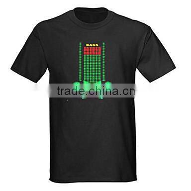 Wholesale Music Visualizer Flashing Sound Active EL T-shirt